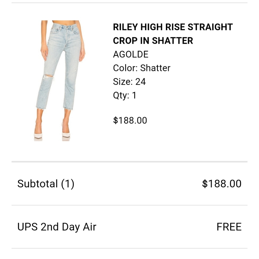 Agolde riley in shatter
